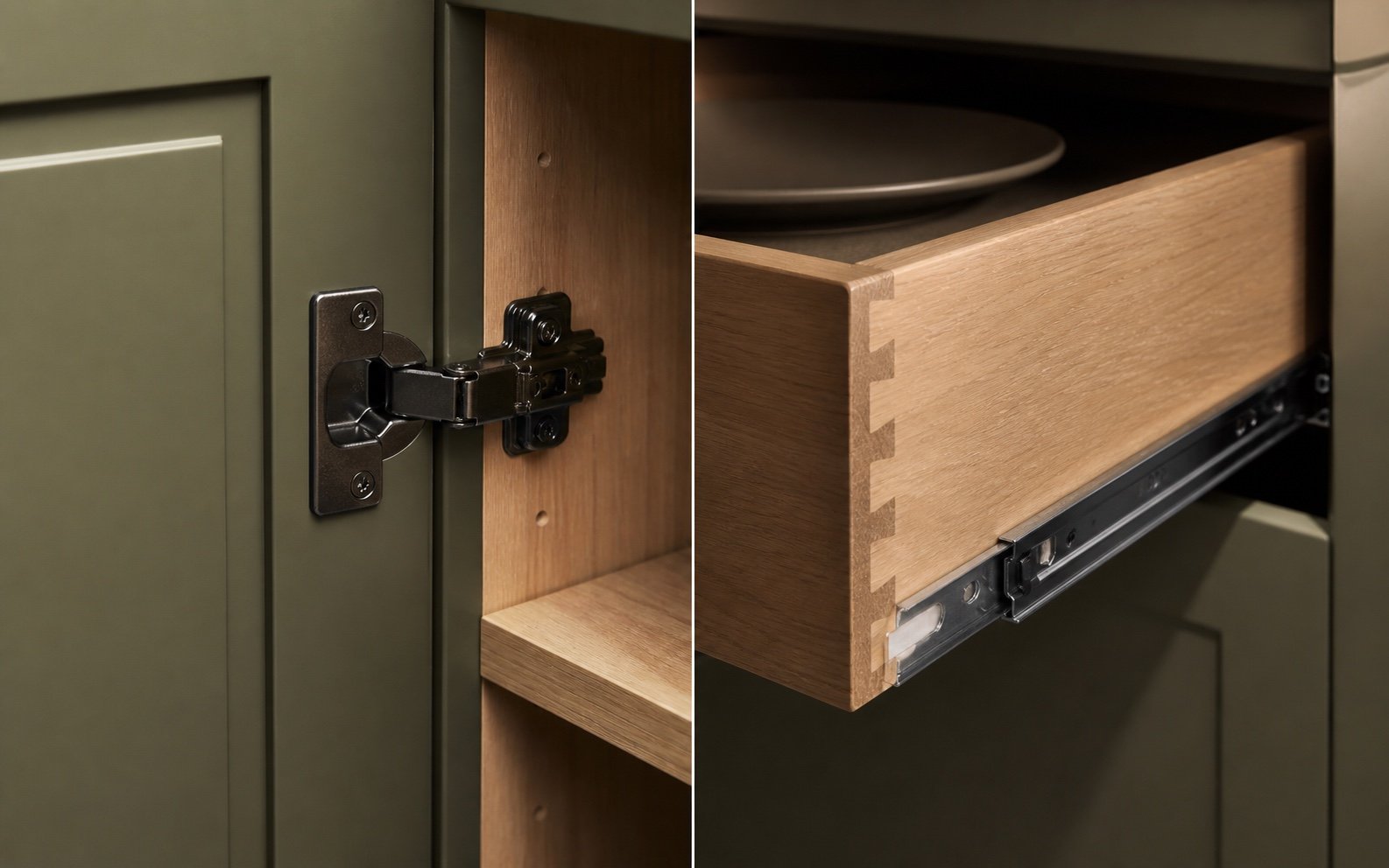 Kitchen cabinet hinges and hardware